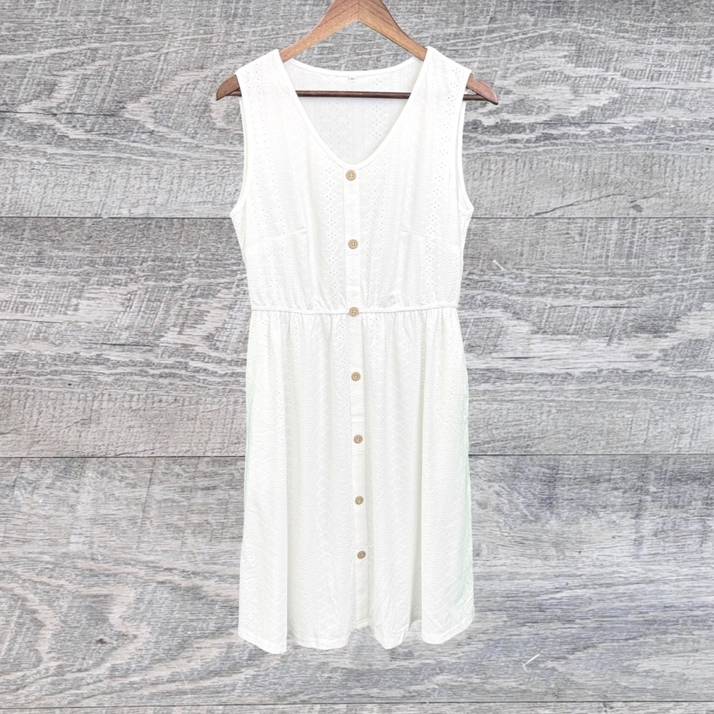Bundle 3 or more Elegant White Sleeveless Dress